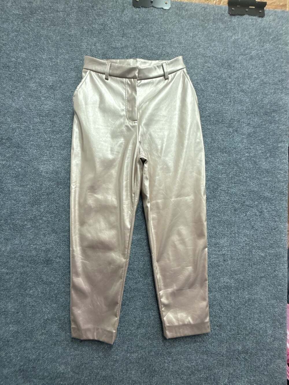Laure & Max Metallic Faux Leather Pants